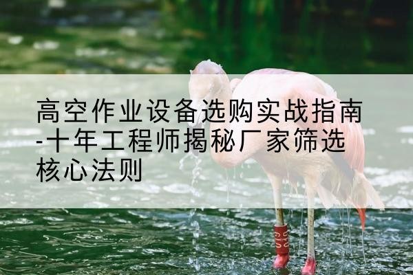 敦煌剪叉式升降机厂家-高空作业设备选购实战指南-十年工程师揭秘厂家筛选核心法则