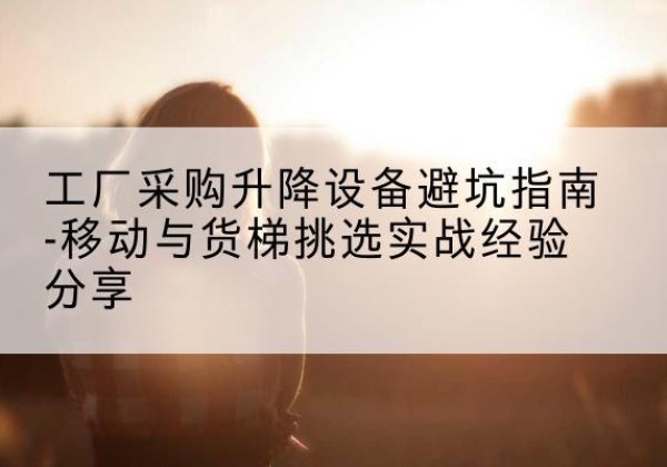 敦煌移动式升降机怎么选-工厂采购升降设备避坑指南-移动与货梯挑选实战经验分享